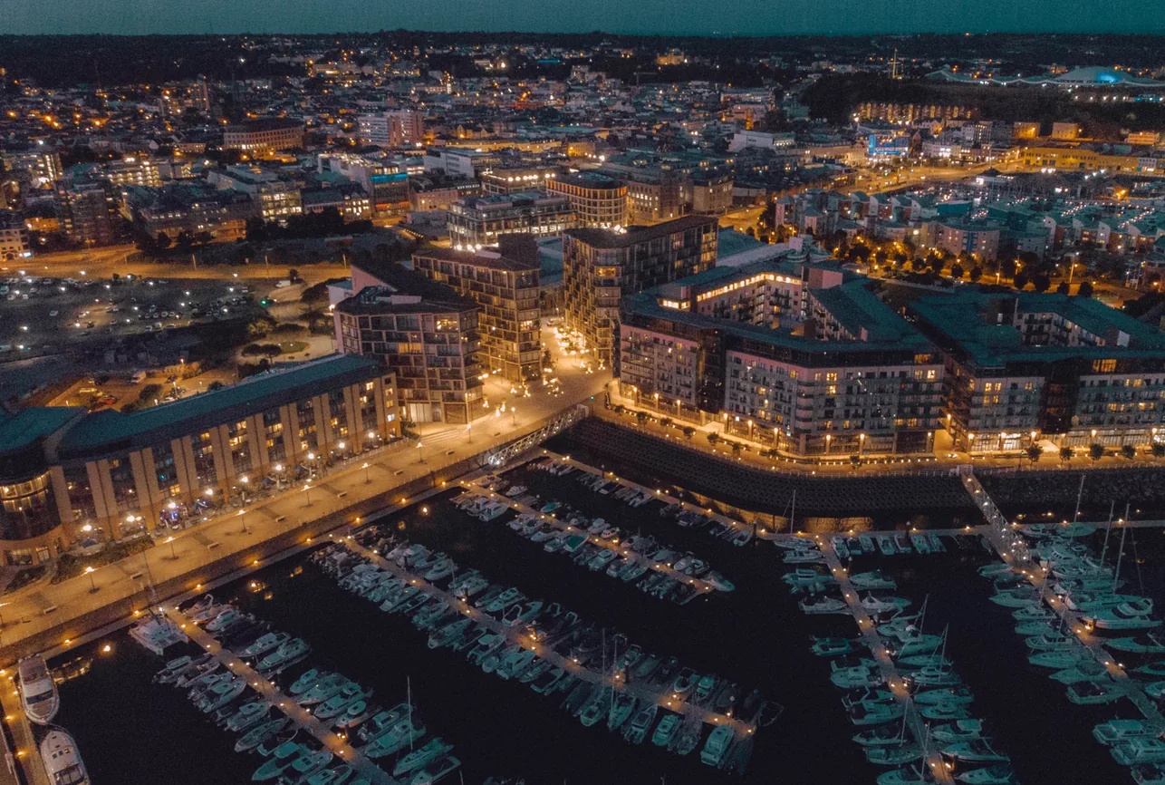 St Helier after dark