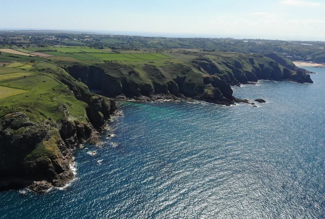 The island’s green coast