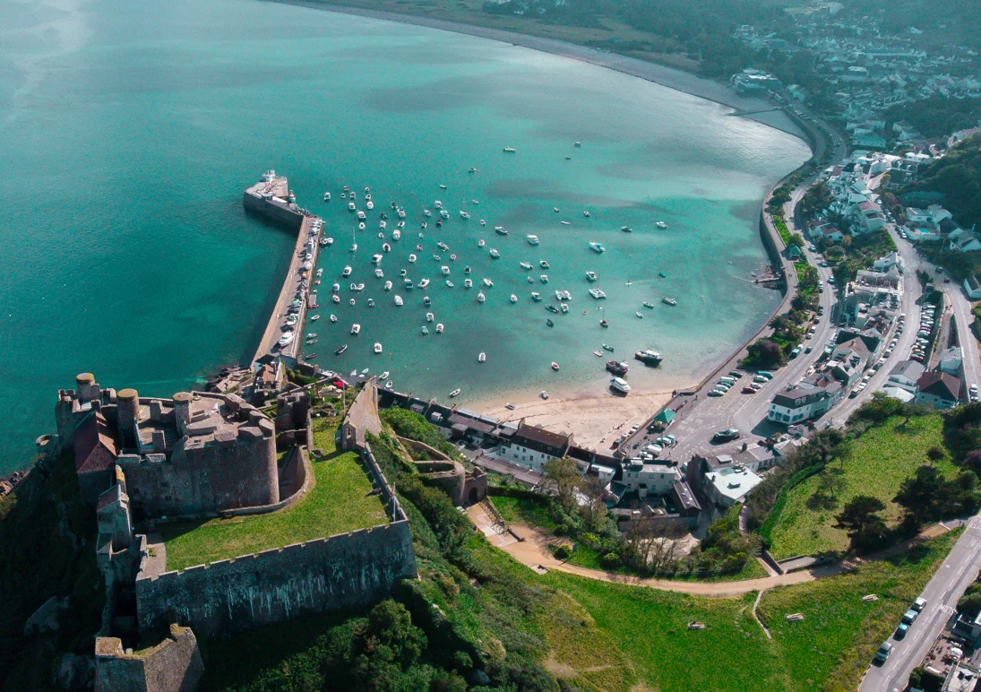 Mont Orgueil above Grouville Bay